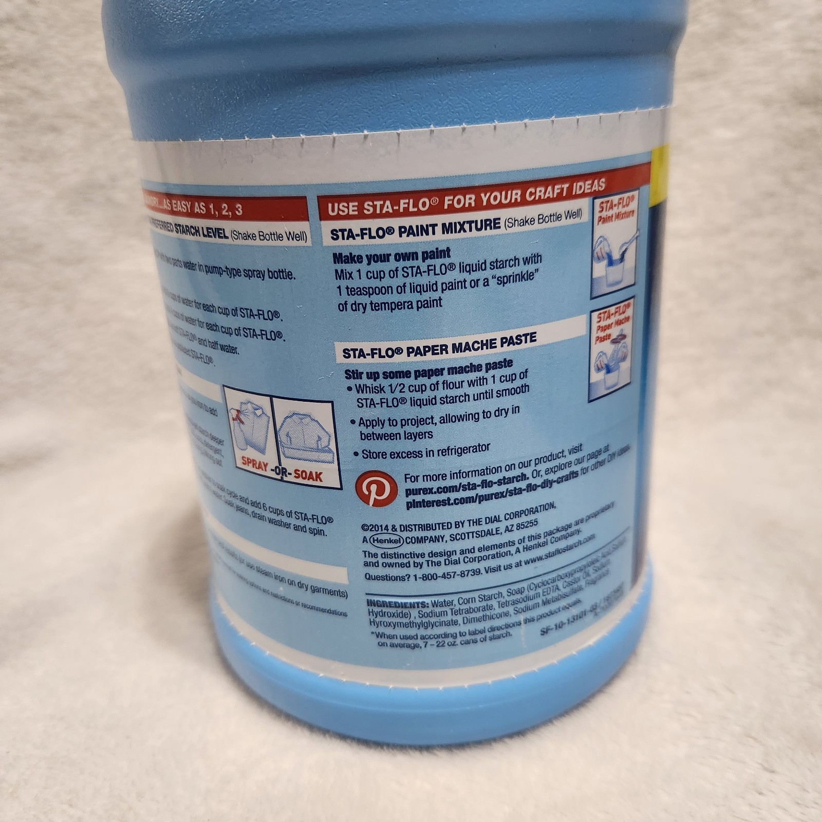 Purex Sta-Flo Liquid Starch Concentrated 64 Oz Crafts Quilting Discontinued