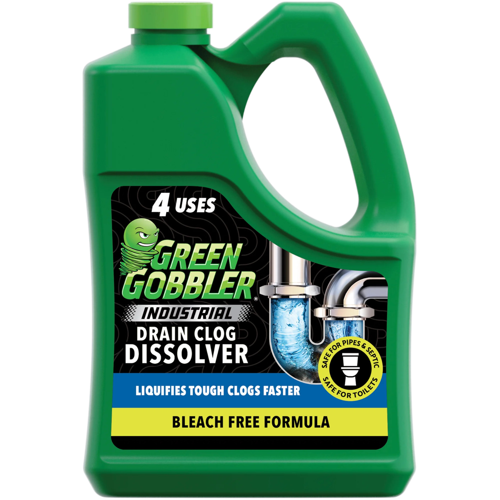 Green Gobbler Industrial Strength Drain Clog Remover & Cleaner Liquid Gel- 64oz.