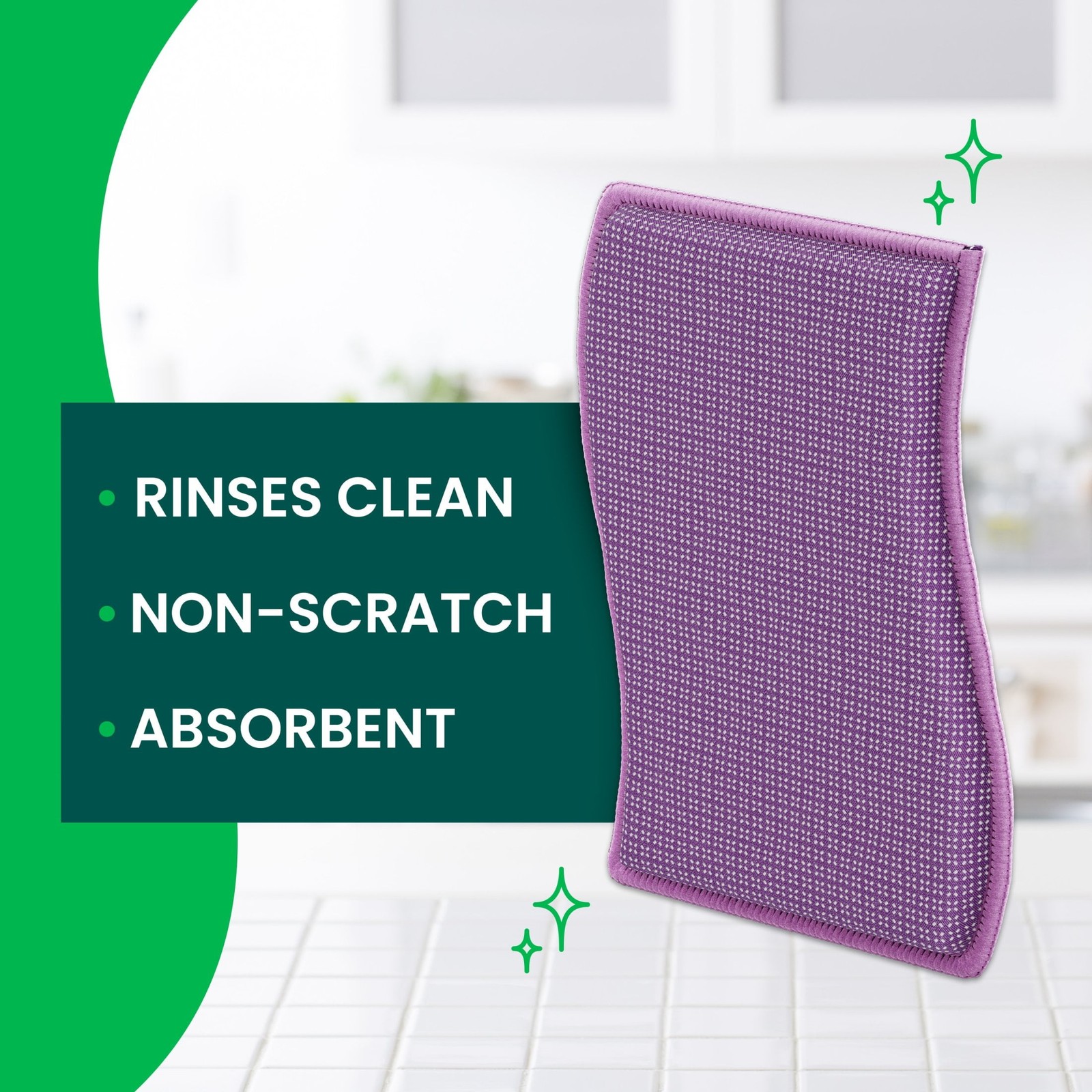 (3 pack) Scotch-Brite Dobie Stay Clean Scrubbers, 2 Count