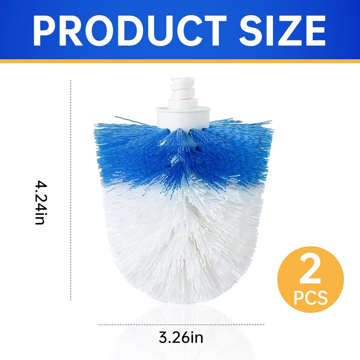 2 Pack Toilet Brush Replacement Head Compatible with OXO Good Grips Toilet