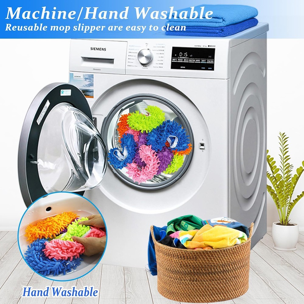 10 Pack Mop Slippers Floor Cleaning Shoes Microfiber Washable Mopping Socks