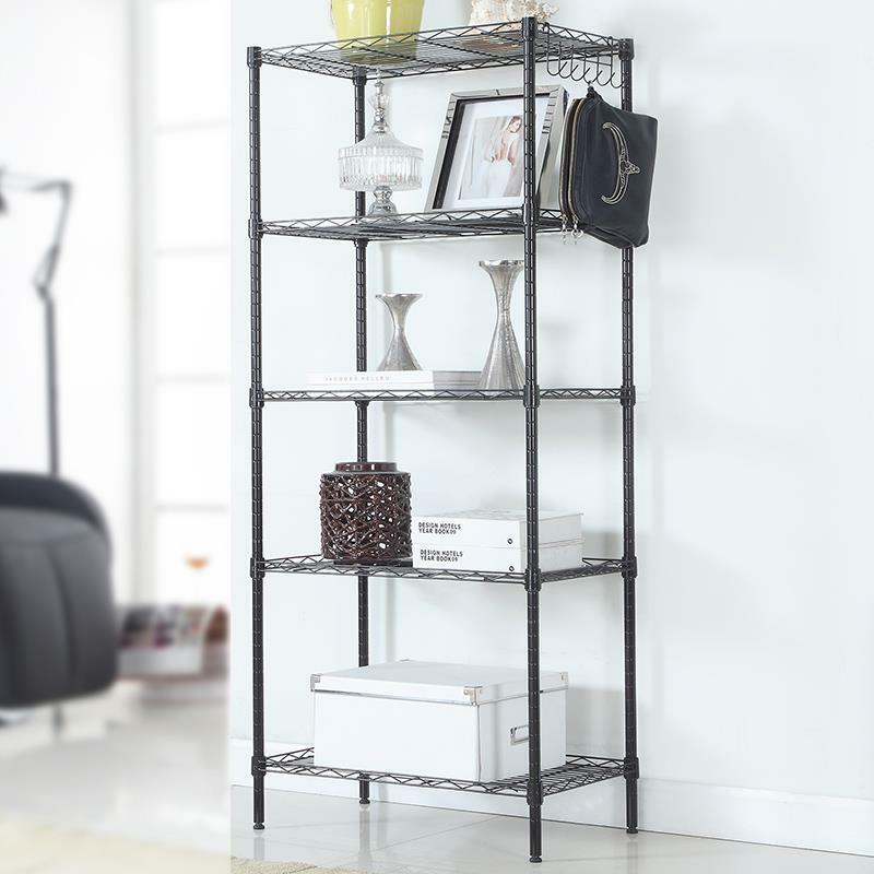 5-Tier Wire Shelves Unit Adjustable Metal Shelf Rack Kitchen Storage Organizer