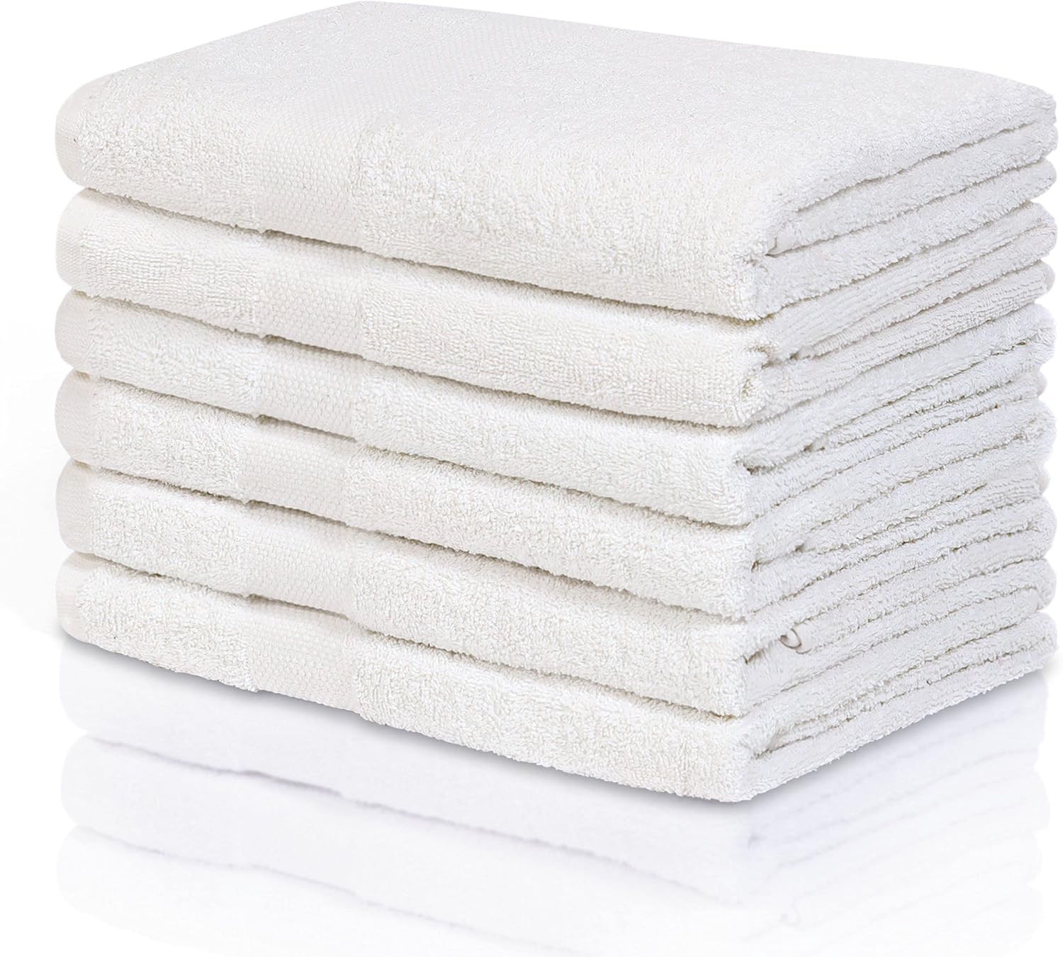 Simpli-Magic 79404 Bath Towels, White, 25×50 Inches Towels for Pool, Spa, and