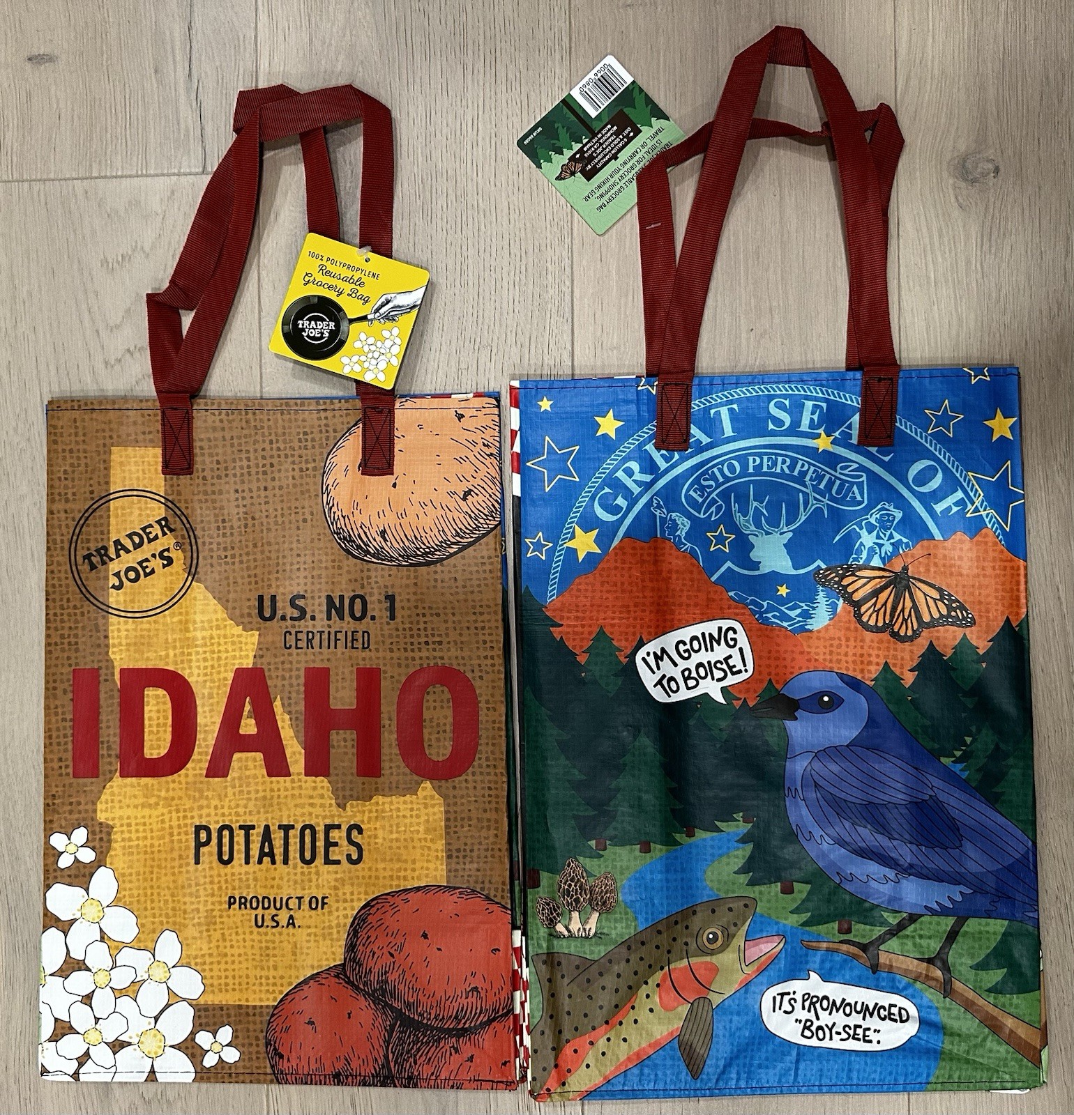 UPICK 1 💚 (52 Choices) Trader Joe’s NEW ECO REUSABLE GROCERY SHOPPING TOTE BAG