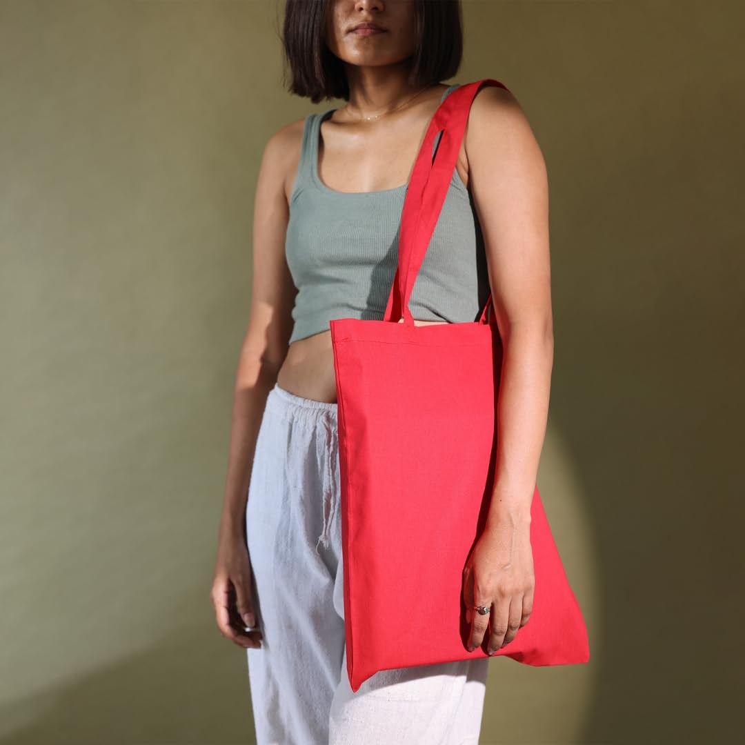 5| 6| 12| 24| 48| 100| 200 Pack Canvas Tote Bags Bulk, Lightweight Bulk Reusa…
