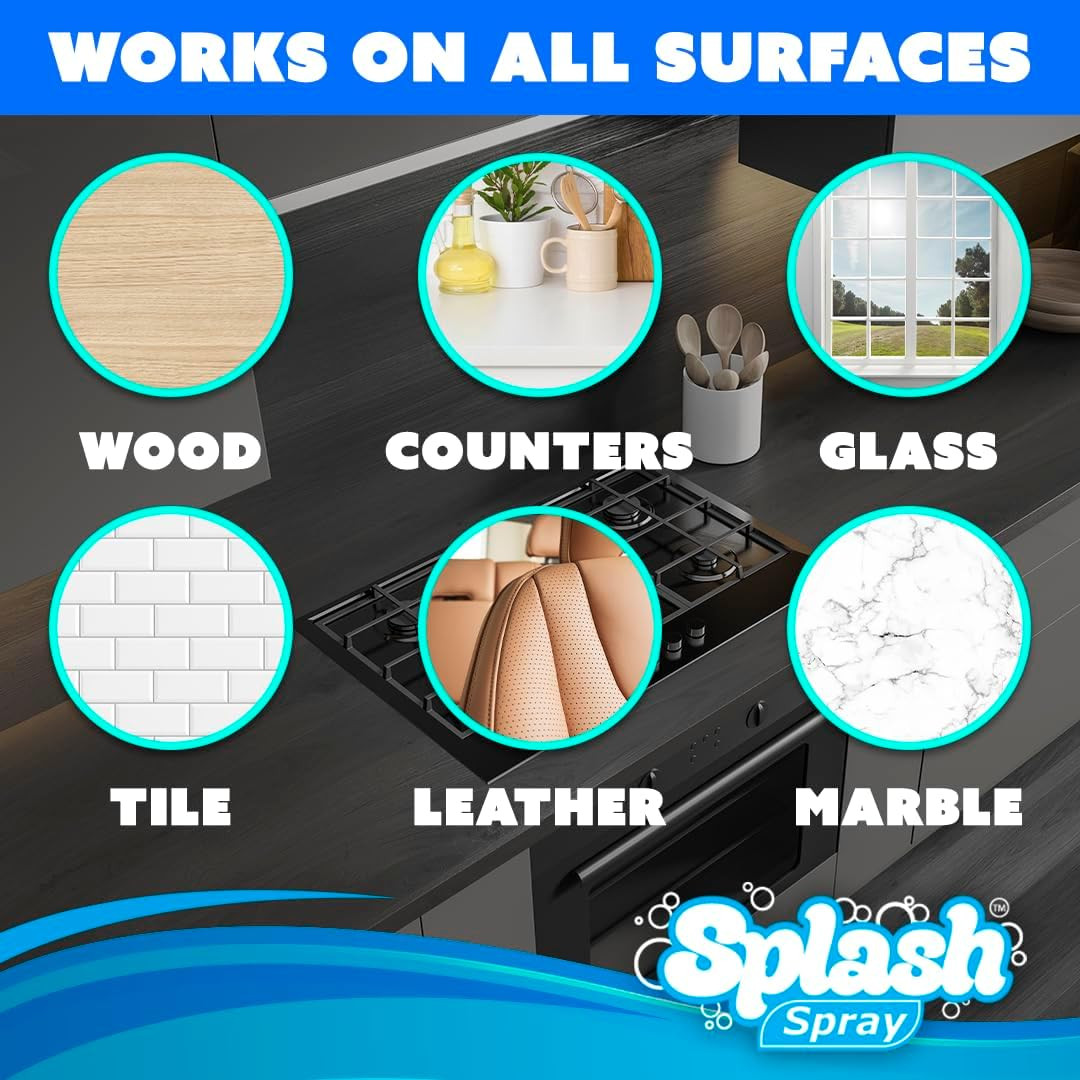 Splash Spray Multi-Purpose Cleaning Tablets – 5X Cleaning Tablets and Bottle Spr
