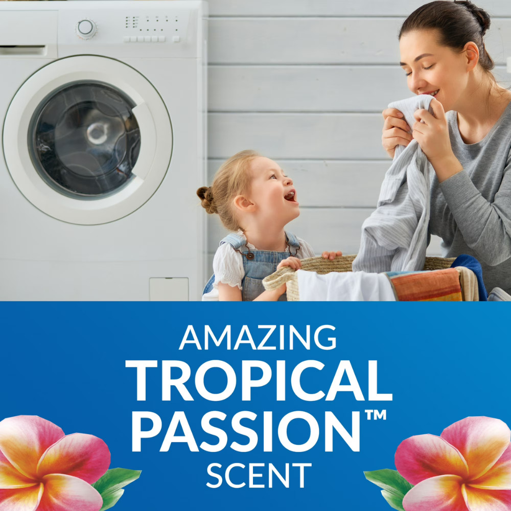 (3 Pack) Xtra Tropical Passion, 172 Loads Liquid Laundry Detergent, 206.4 fl oz