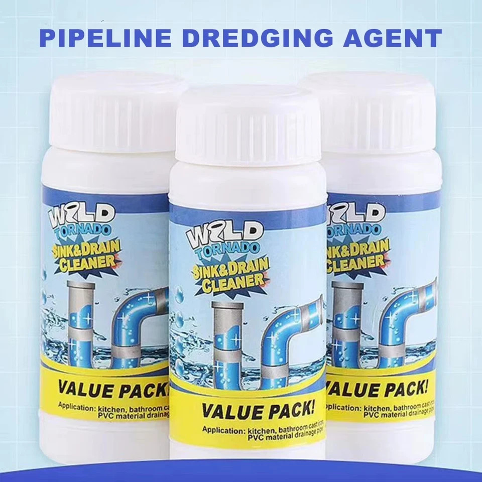 1~5x Wild Tornado Powerful Sink Drain Cleaner High Efficiency Clogging Cleaner**