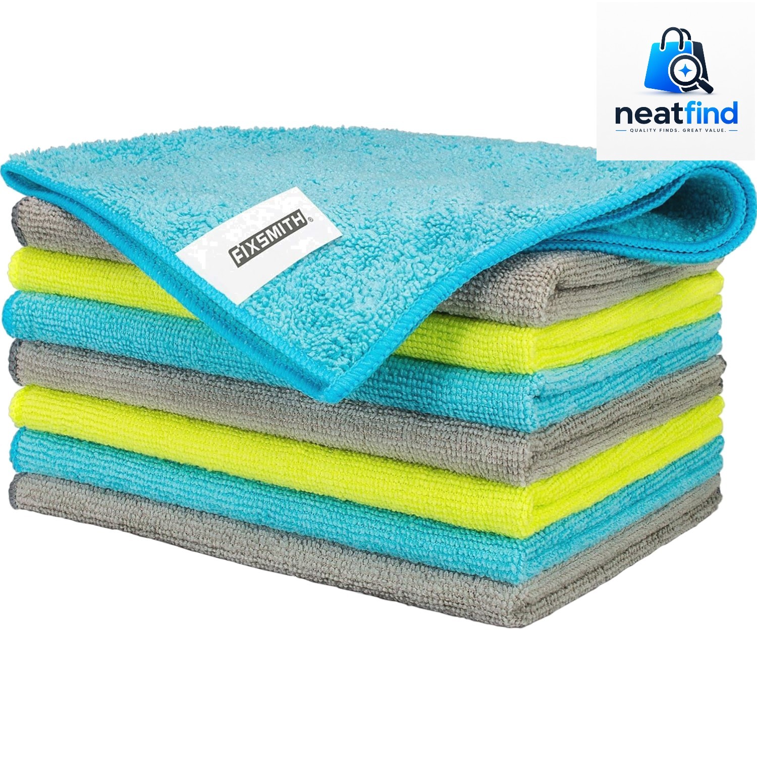 Highly Absorbent 12×16 Multi-Purpose Microfiber Cloths – 8 Pack Assorted Colors