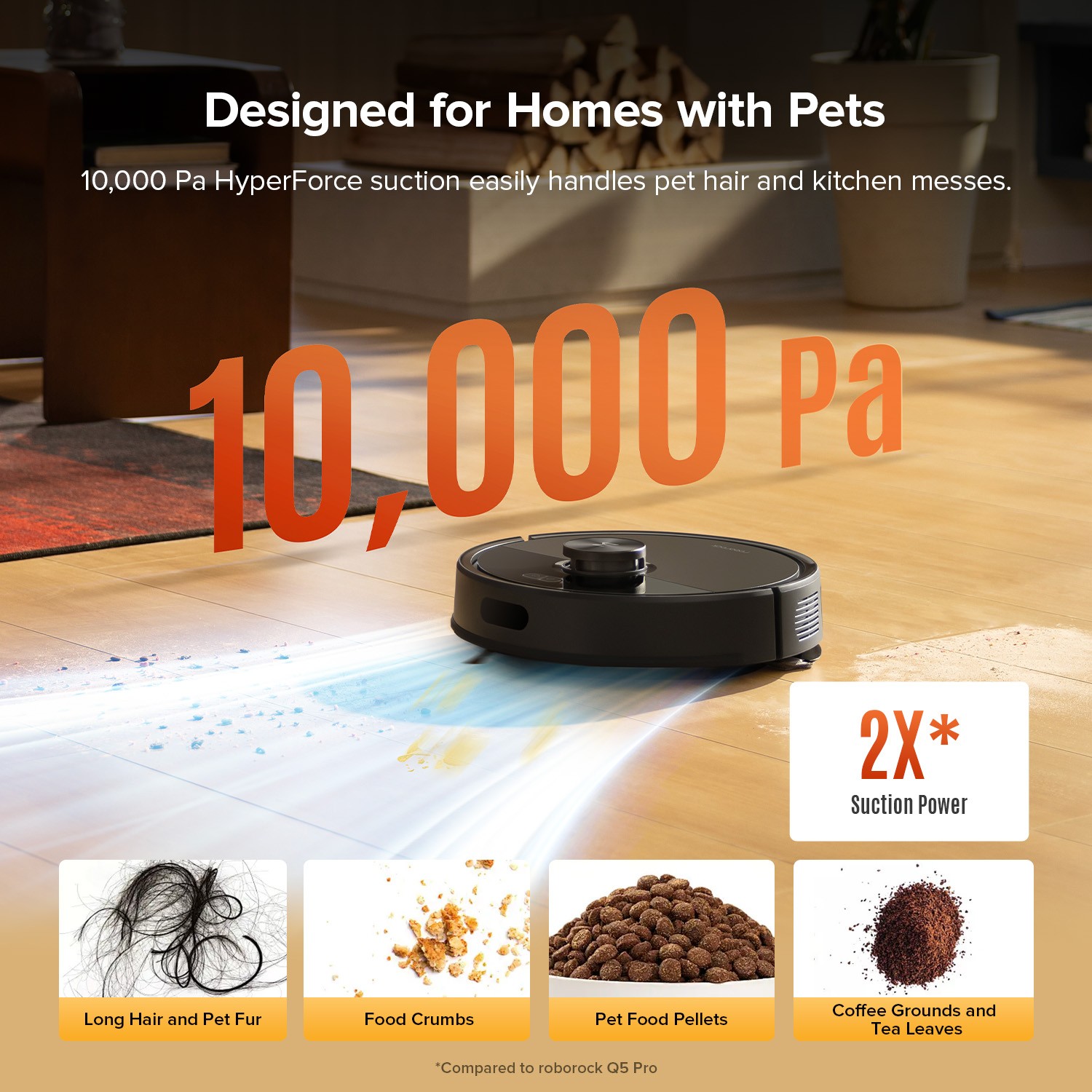 Roborock Q7 M5+ Self-Empty Robot Vacuum Cleaner, 10000Pa – Certified Refurbished