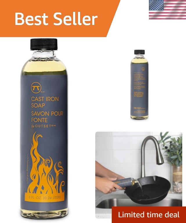 Cast Iron Soap, 100% Natural Cast Iron Cleaner and Rust Remover, 8 Ounces