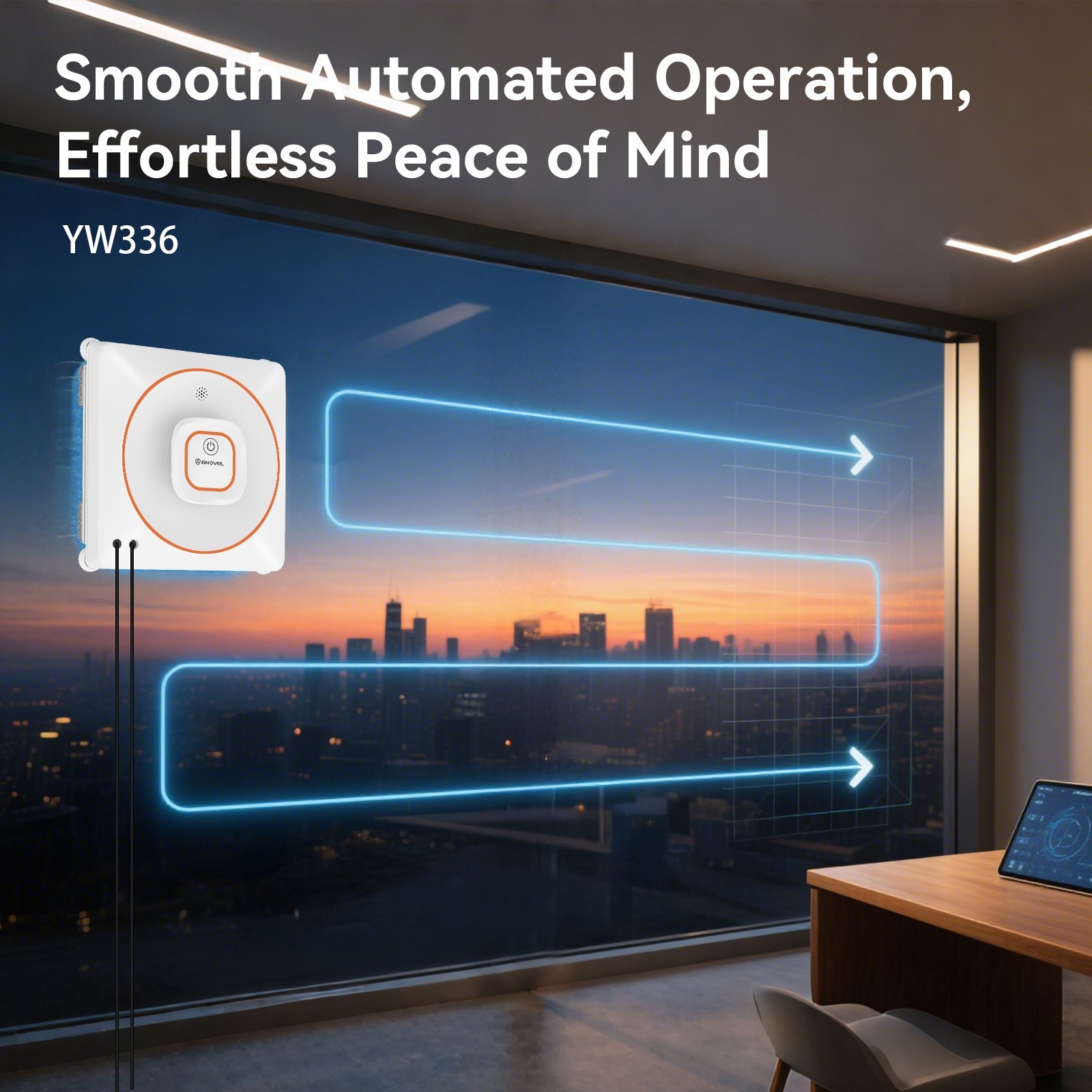 Window Cleaning Robot 8000Pa Anti-Fall 4 Cleaning Modes with Remote App Control