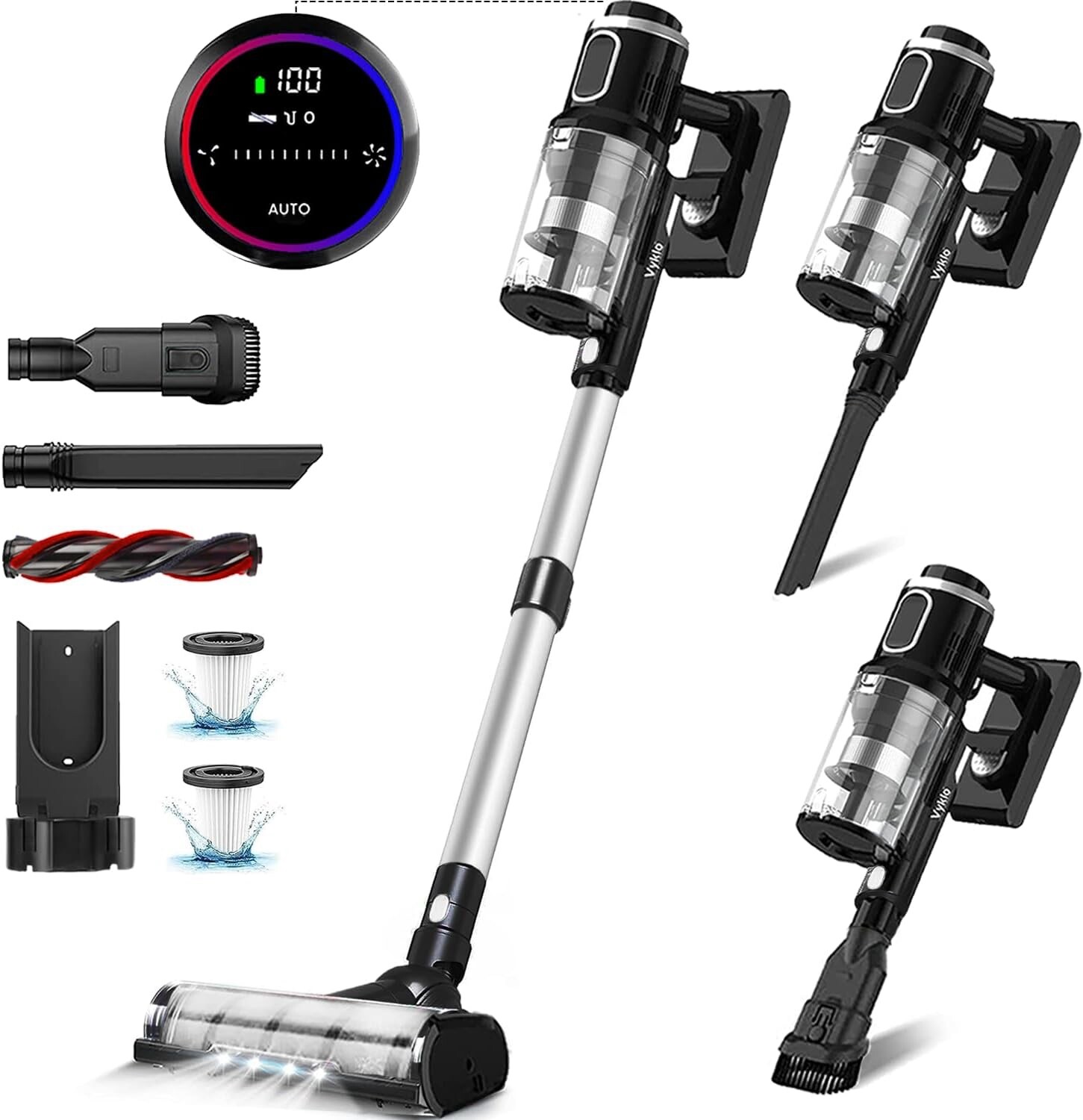 VYKLO V12 32Kpa 65Mins Cordless Handheld Stick Vacuum Cleaner Hard Floor Carpet