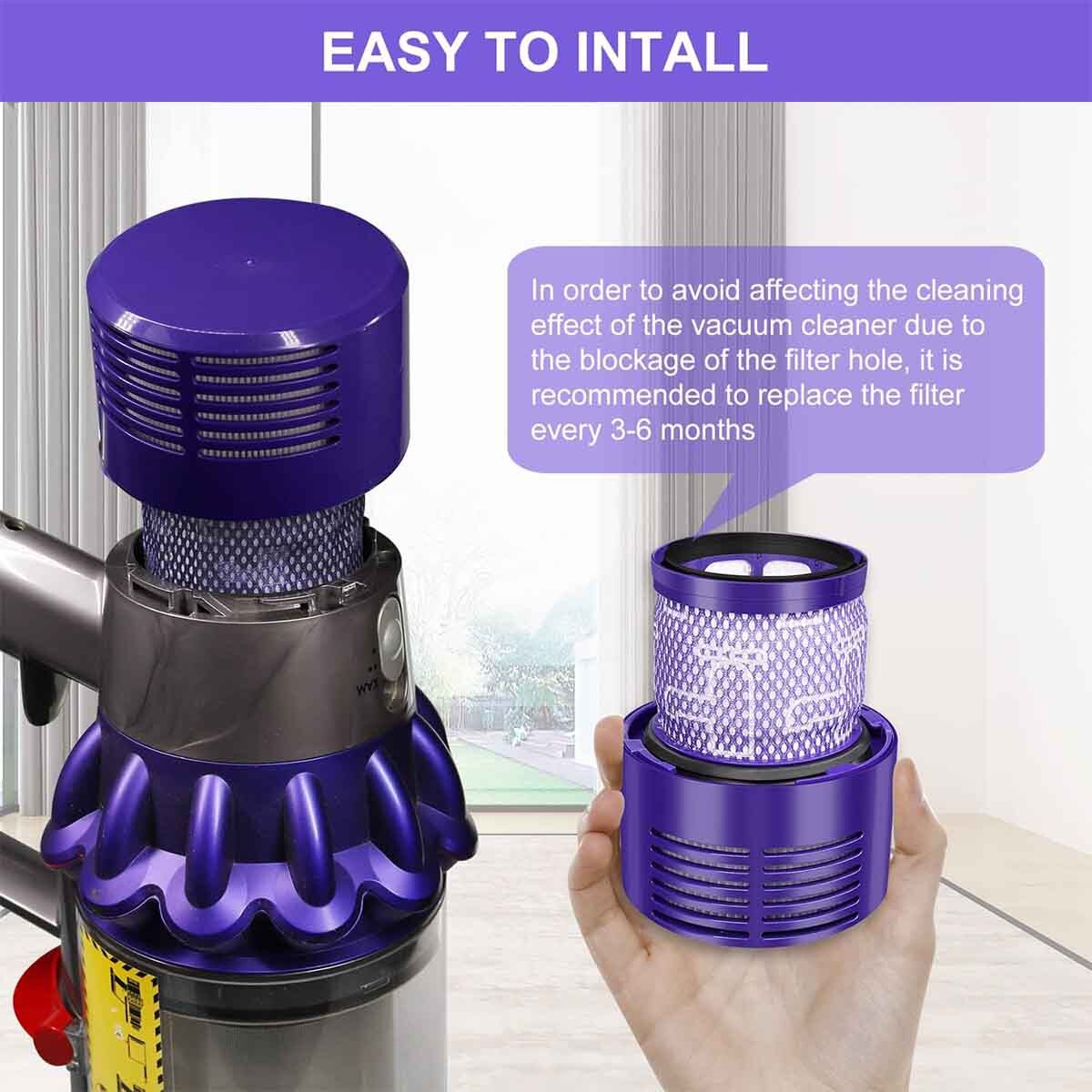 2-Pack HEPA Replacement V10 Filter for Dyson V10 SV12 Part No. 969082-01 Animal