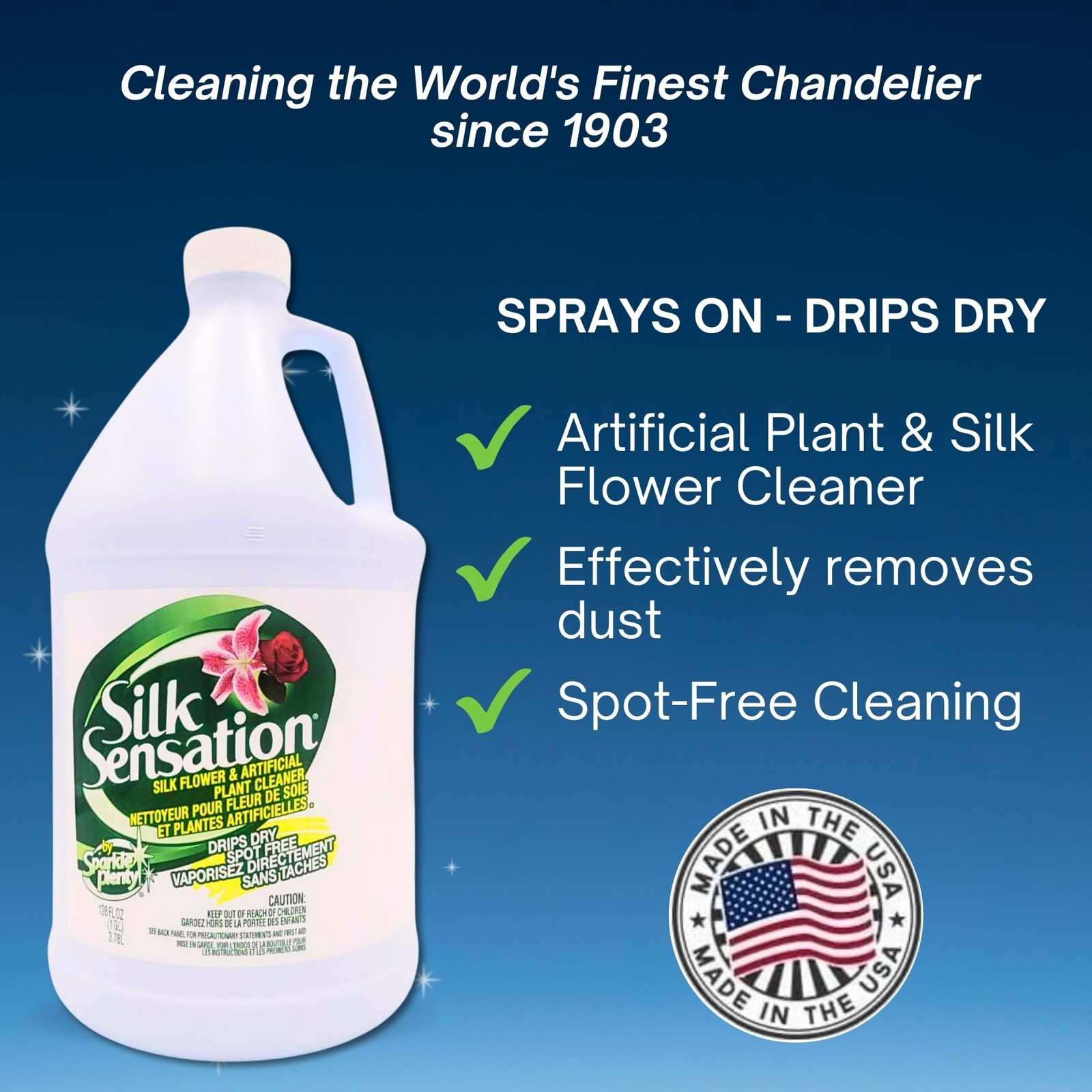 Sparkle Plenty Silk Sensation Artificial Flower & Plant Leaf Cleaner and Shin…