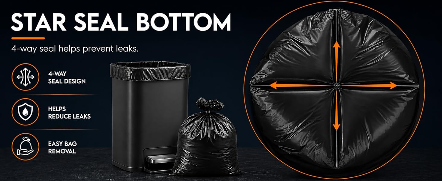 10 Gallon 200 Counts Extra Strong Trash Bags Tall Kitchen Garbage Bags by , 9