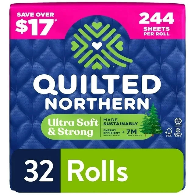 Quilted Northern Ultra Soft & Strong 2-Ply Toilet Paper (244 sheets/roll, 32 rol