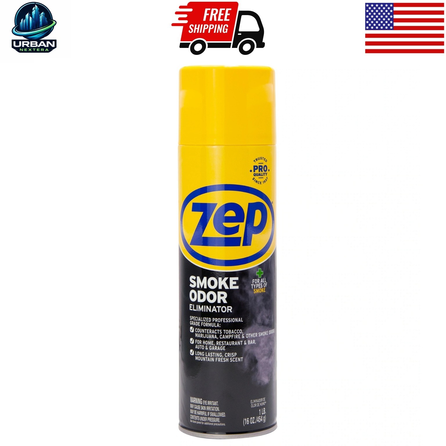 Zep Spray Air Freshener Smoke Odor Eliminator 16 oz Pets & Smoke Odors