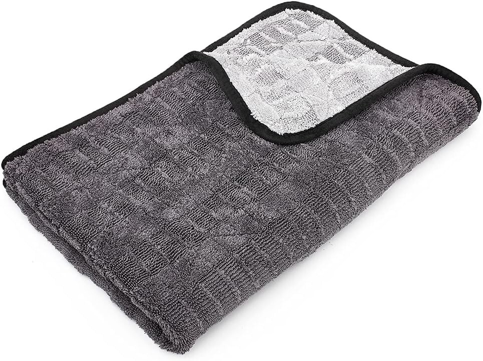 Fast-Drying Automotive Microfiber Towel with Buttersoft Suede Border – 20inx30in