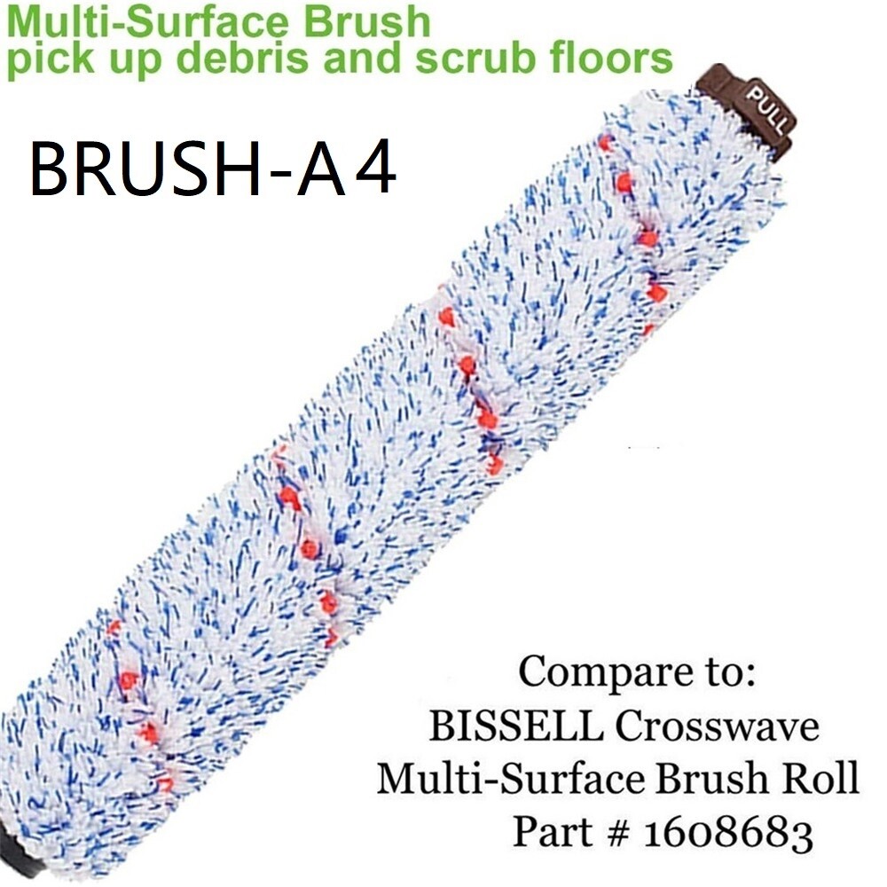 Replacement Hepa Filter Brush Roll Kit for Bissell Crosswave 1866 1868 2306 1926