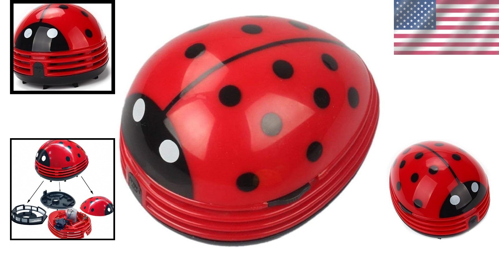 Adorable Portable Vacuum Cleaner – Handheld, Battery-Powered, 80 Db Quiet