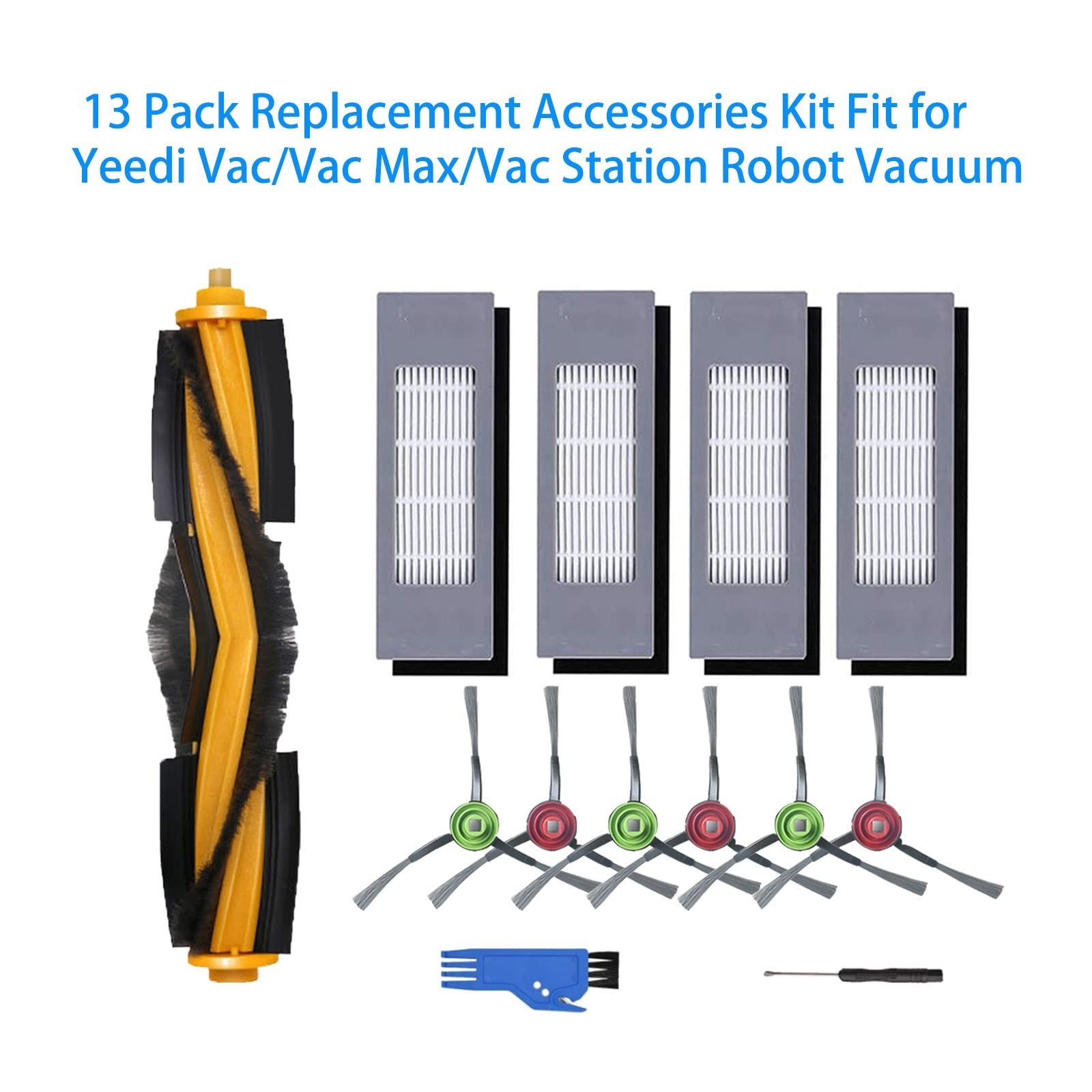 Robot Vacuum Accessories Kit for Yeedi Vac 2 Pro, Max & Station – Replacement Pa