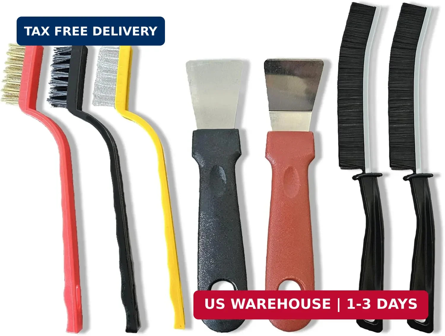 7 Pcs Multi-Purpose Crevice Cleaning Brush Tool for Stubborn Kitchen Grease Stai
