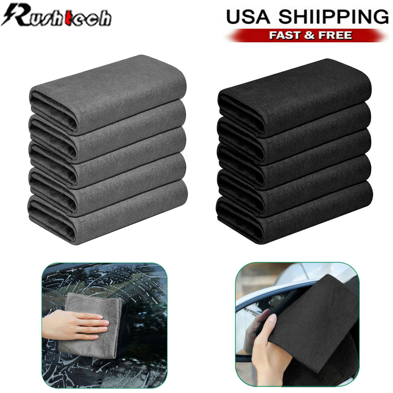 5-20 Thickened Magic Cleaning Cloth Reusable Thicken Microfiber Cleaning Rags US