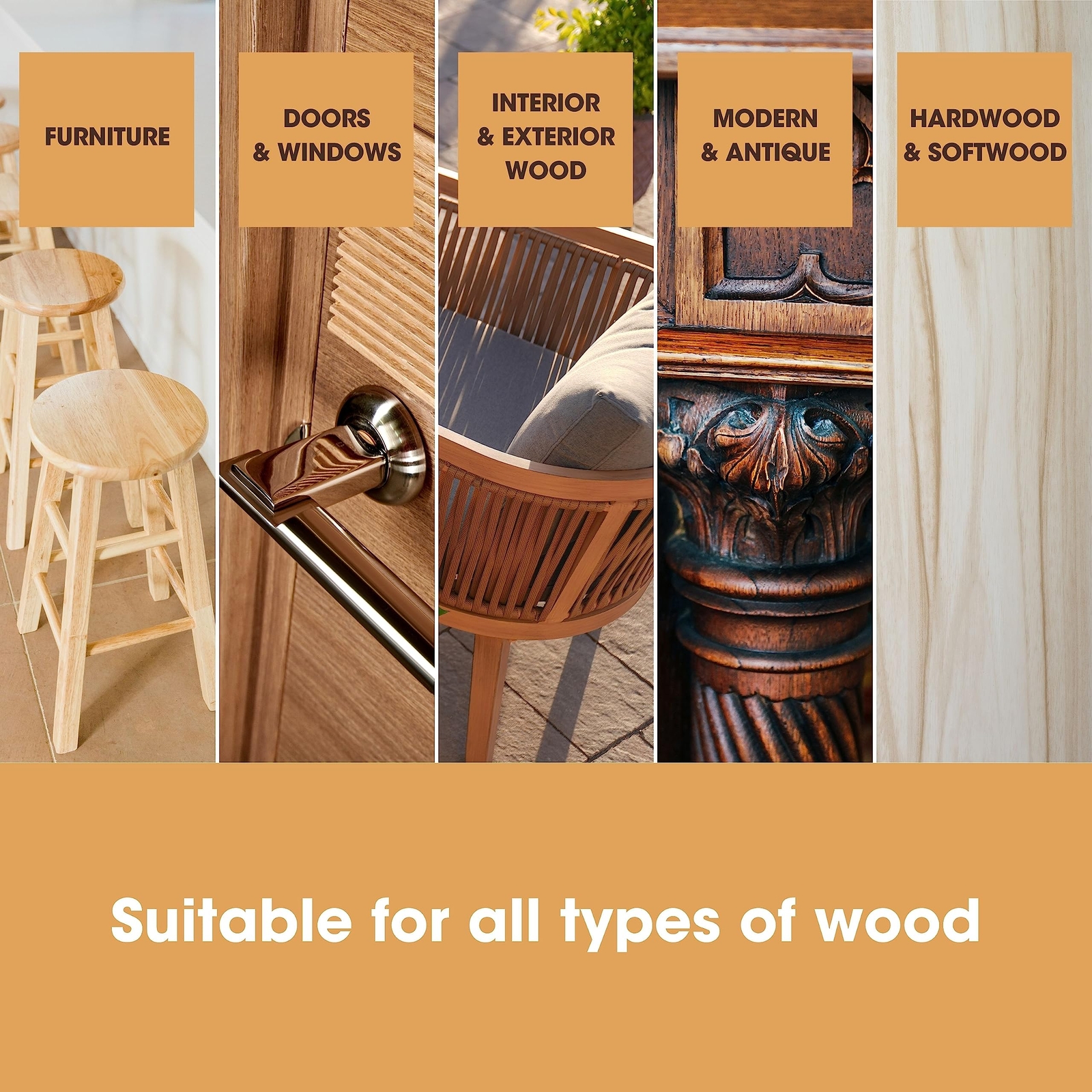 Wood Stain | Multiple Finishes | Fast Drying | Indoor and Outdoor Furniture a…