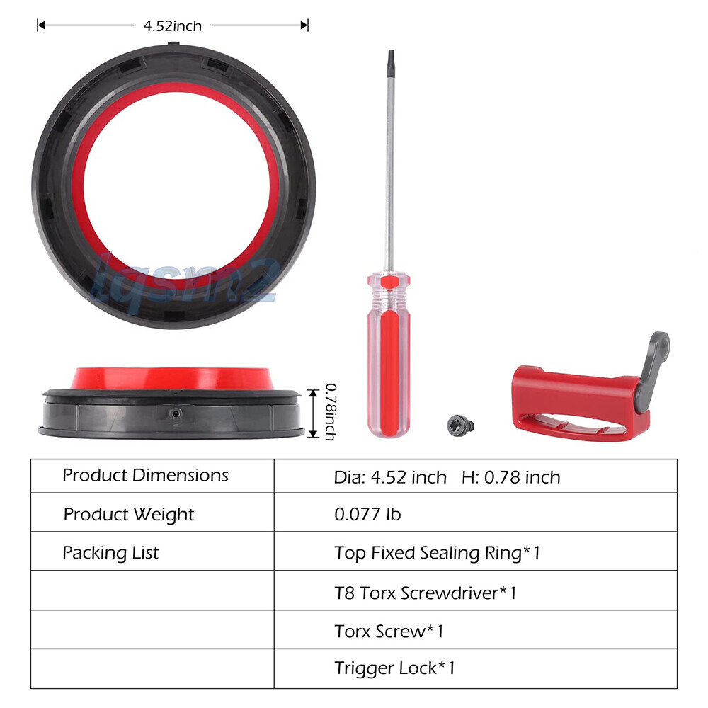 Dust Bin Top Fixed Sealing Ring for Dyson V11 SV14 SV15 Vacuum Cleaner