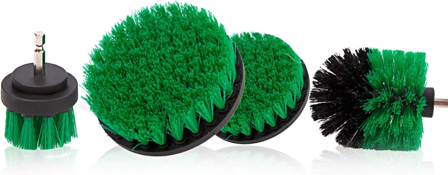 4 Packs Drill Brush Kit, Drill Scrubber Attachment Set for Cleaning Kitchen,