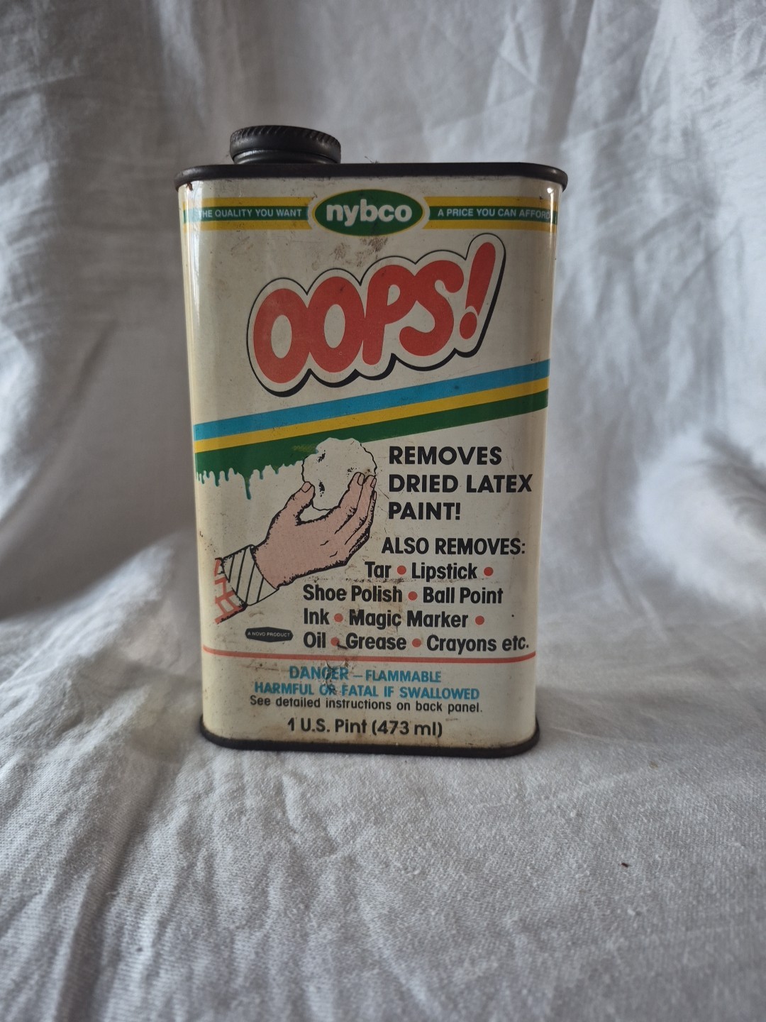 OOPS! NYBCO Stain Remover 1 US Pint Original DISCONTINUED Empty Rare
