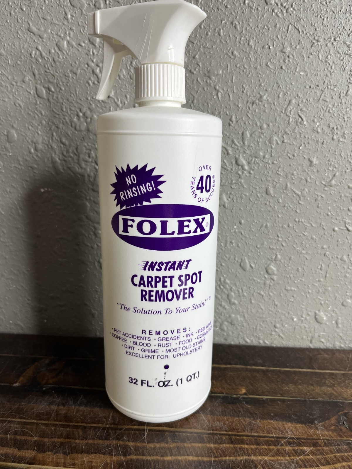 Folex Instant Carpet Spot Remover 32oz Spray Bottle 2-pack