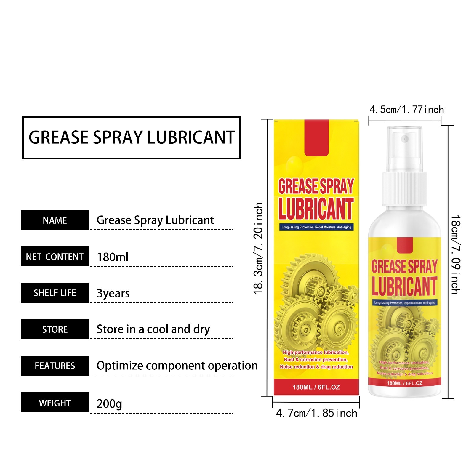 100ml Rust Removal Lubricant Spray New Anti-Rust Lubricant Spray & Rust Remover