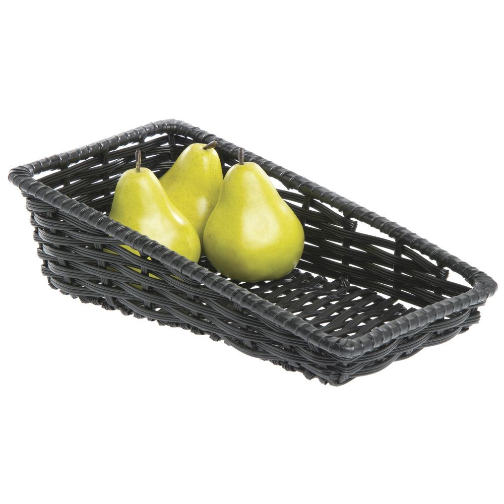 HUBERT® Black Storage Basket Tapered – 7 1/2″L x 14″D x 1 1/2″ to 4″H