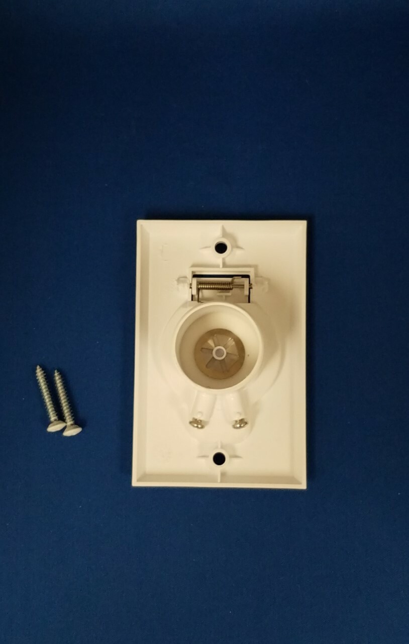 Central Vacuum Inlet-WHITE-Vac Hose WALL OUTLET VACUUM *FREE SHIP*
