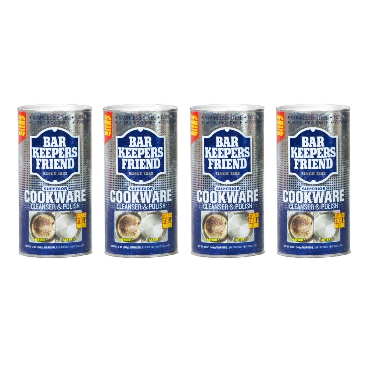 BAR KEEPERS FRIEND Cookware Cleanser, 12-Ounce (Pack of 12 Ounce 4)