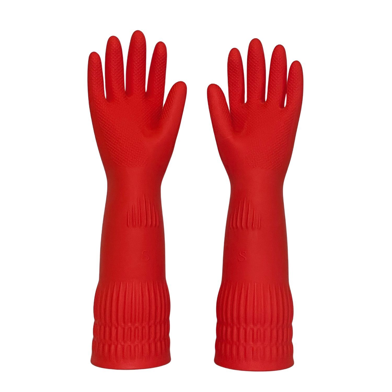 Heavy duty Reusable Long Rubber Dishwashing & Cleaning Gloves 3 or 6 Pairs