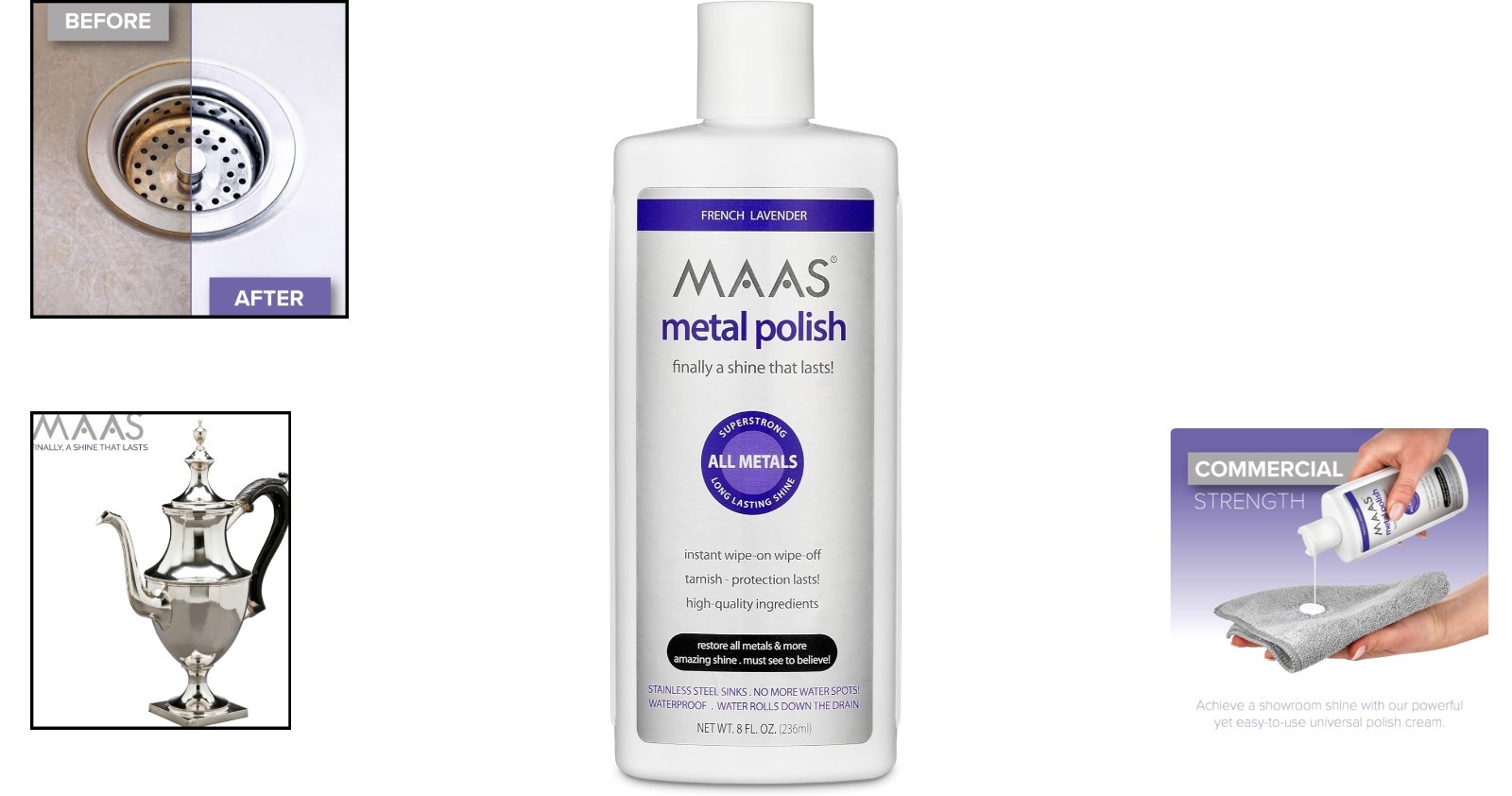 Maas Liquid Metal Polish 8 Oz