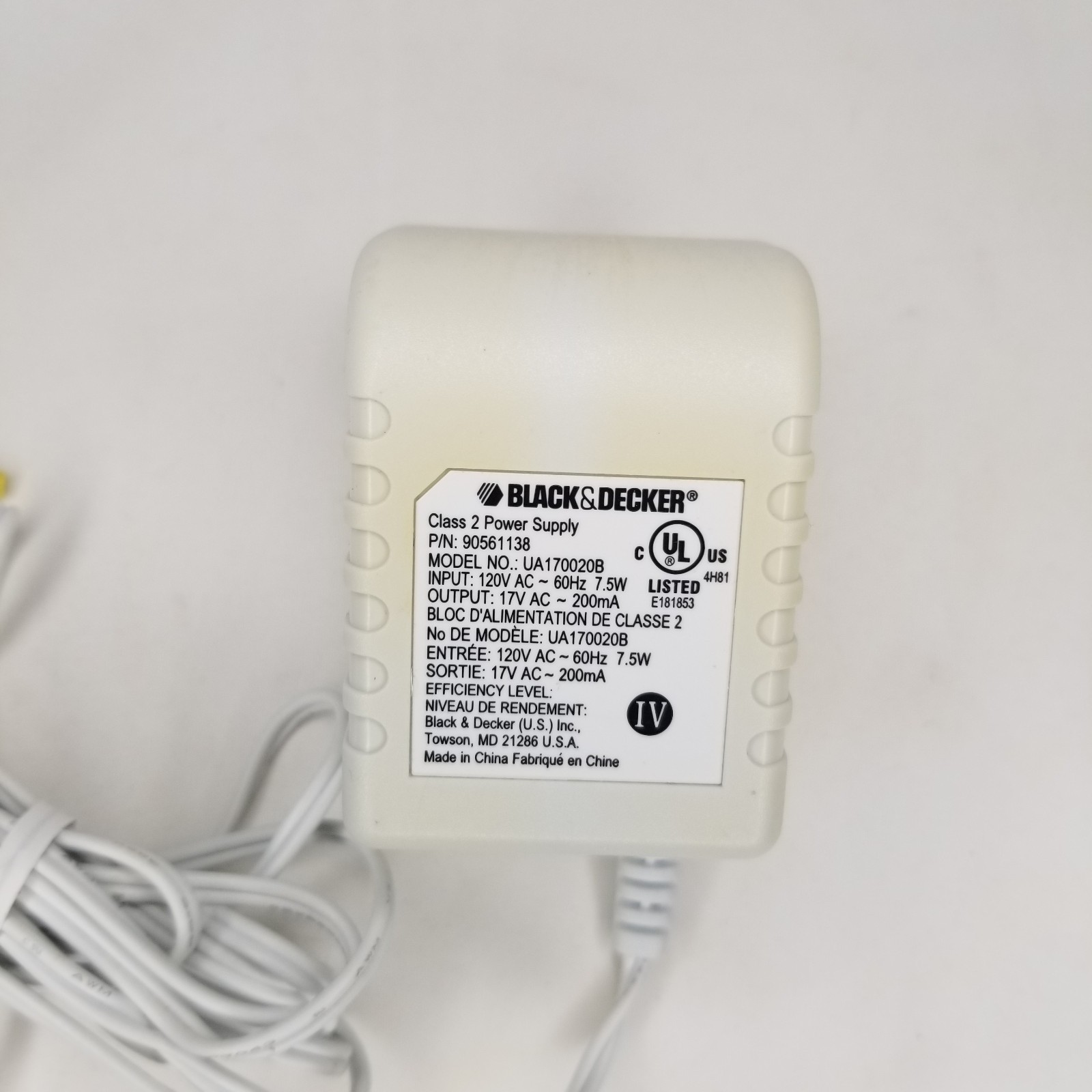 BLACK+DECKER CHV1410 Dustbuster – Power Adapter