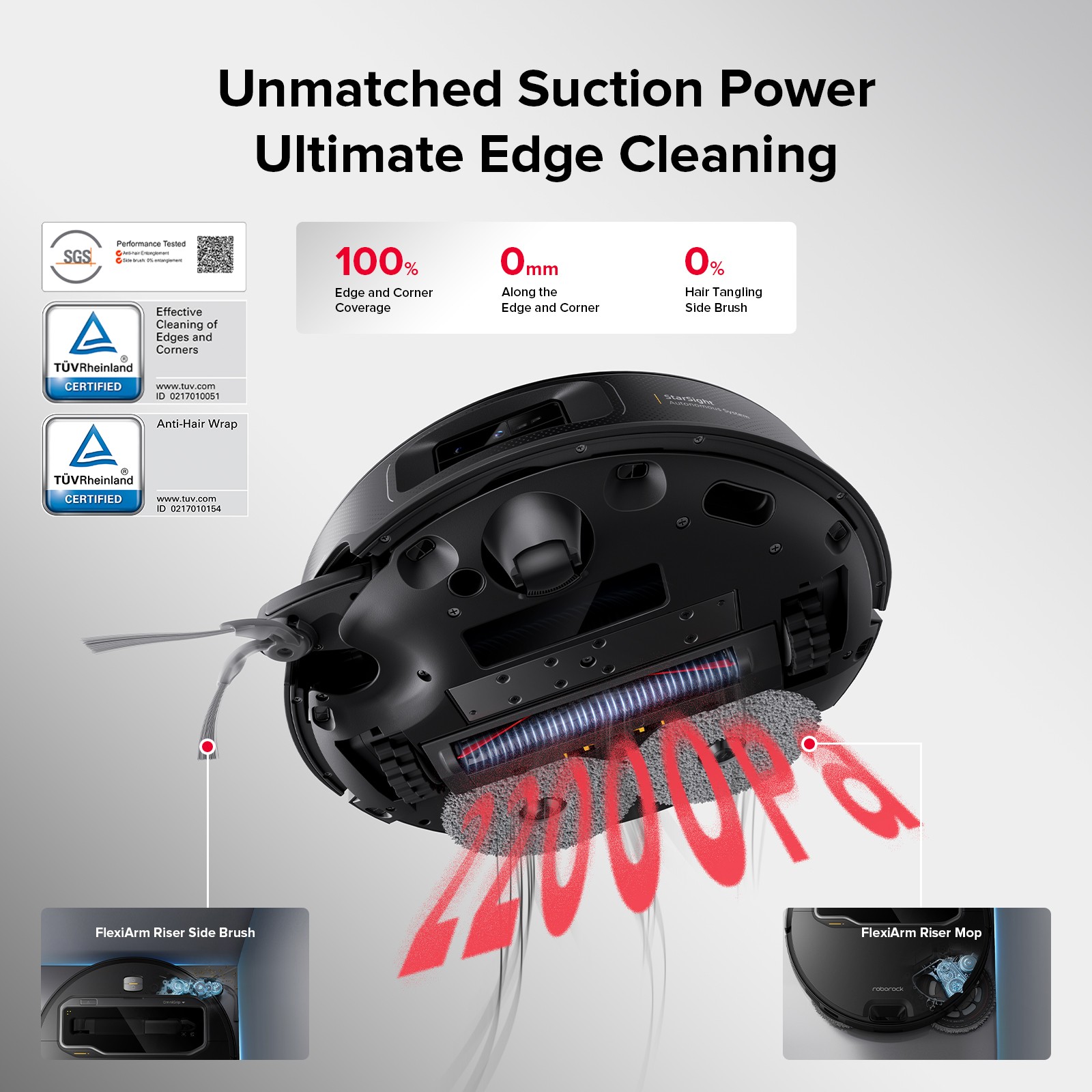 Roborock Saros Z70 Robot Vacuum & Mop, 22000Pa, Omnigrip Arm – Certified Refurb