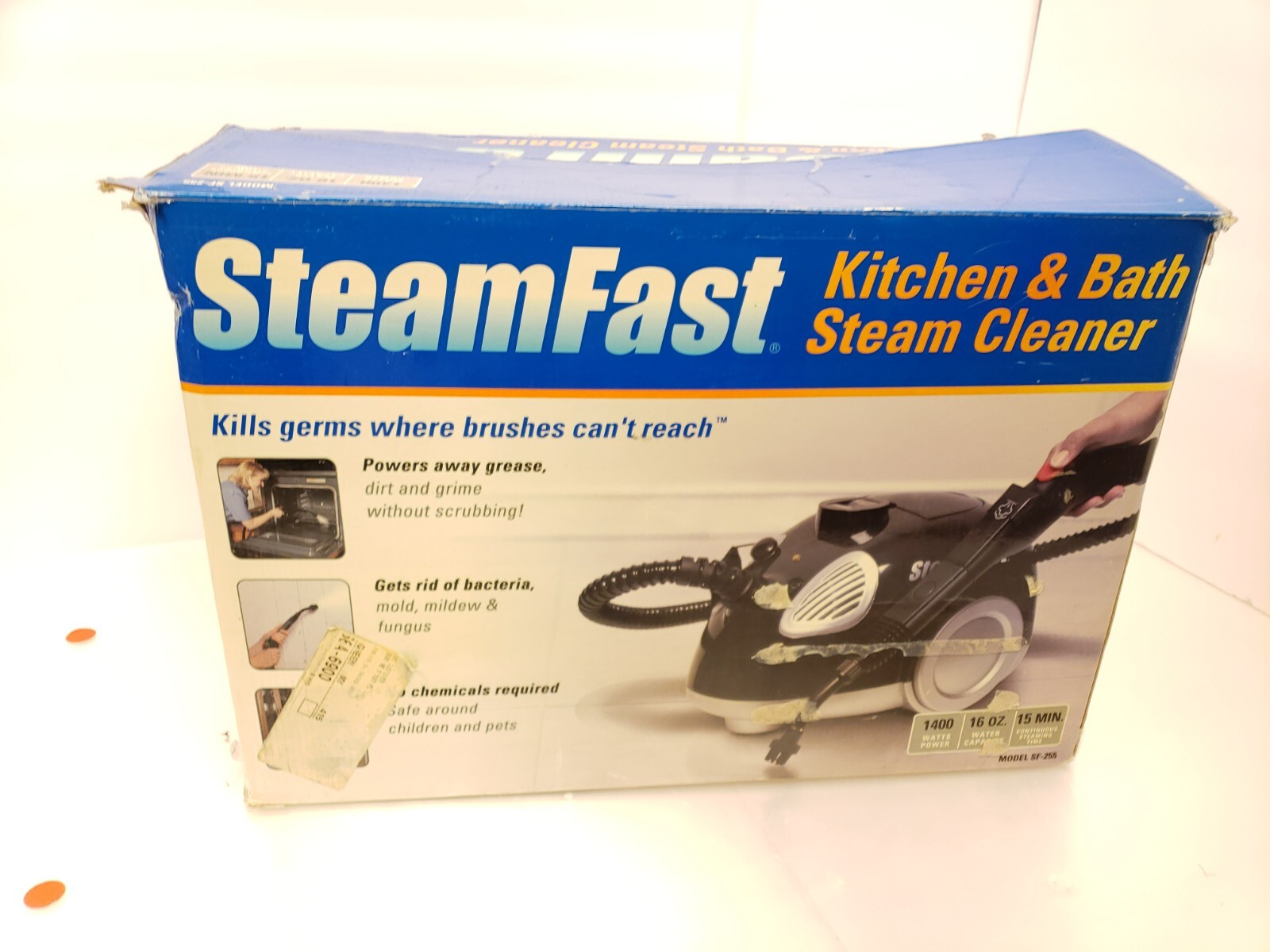SteamFast Kitchen & Bath Steam Cleaner w/attachements Model SF-255 1400 WATTS