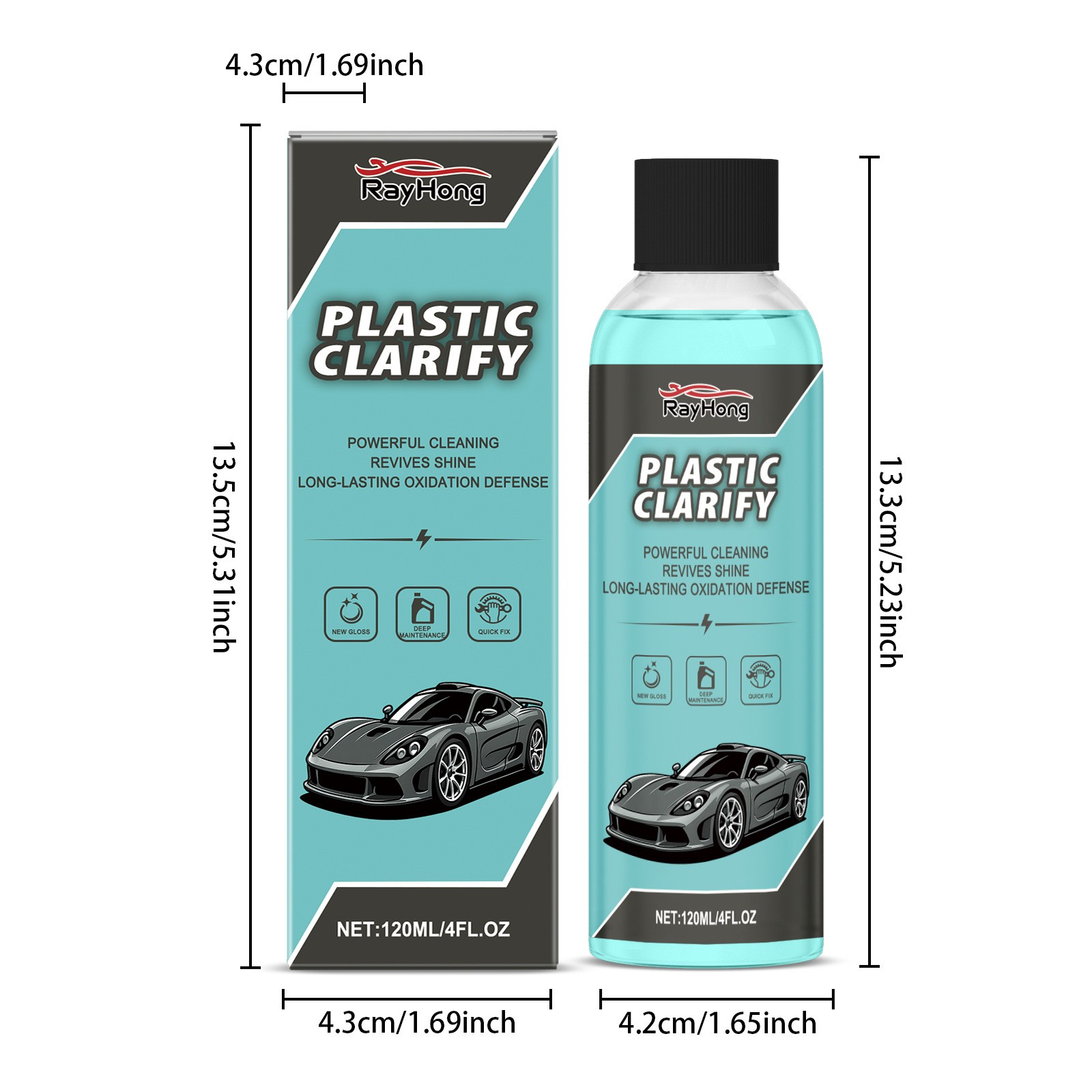 Plastic Clarify,Plastic Clarify For Cars,Waterless Spray Wax,Rubber,Detailer