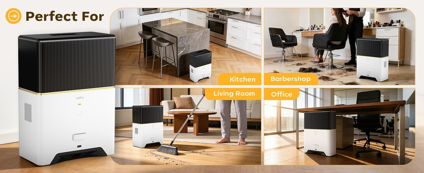 Touchless Automatic Vacuum Dustpan, Bagged Design, 3-Months, 26,000 kPa