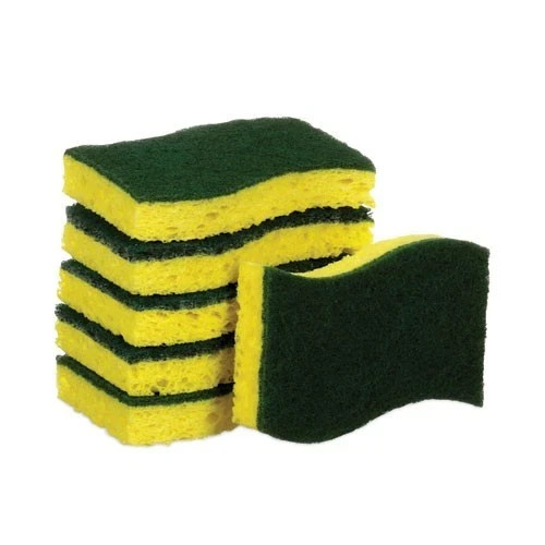 Scotch-Brite Heavy-Duty Scrub Sponge, 4.5 x 2.7, 0.6″ Thick Yellow/Green, 6/Pack
