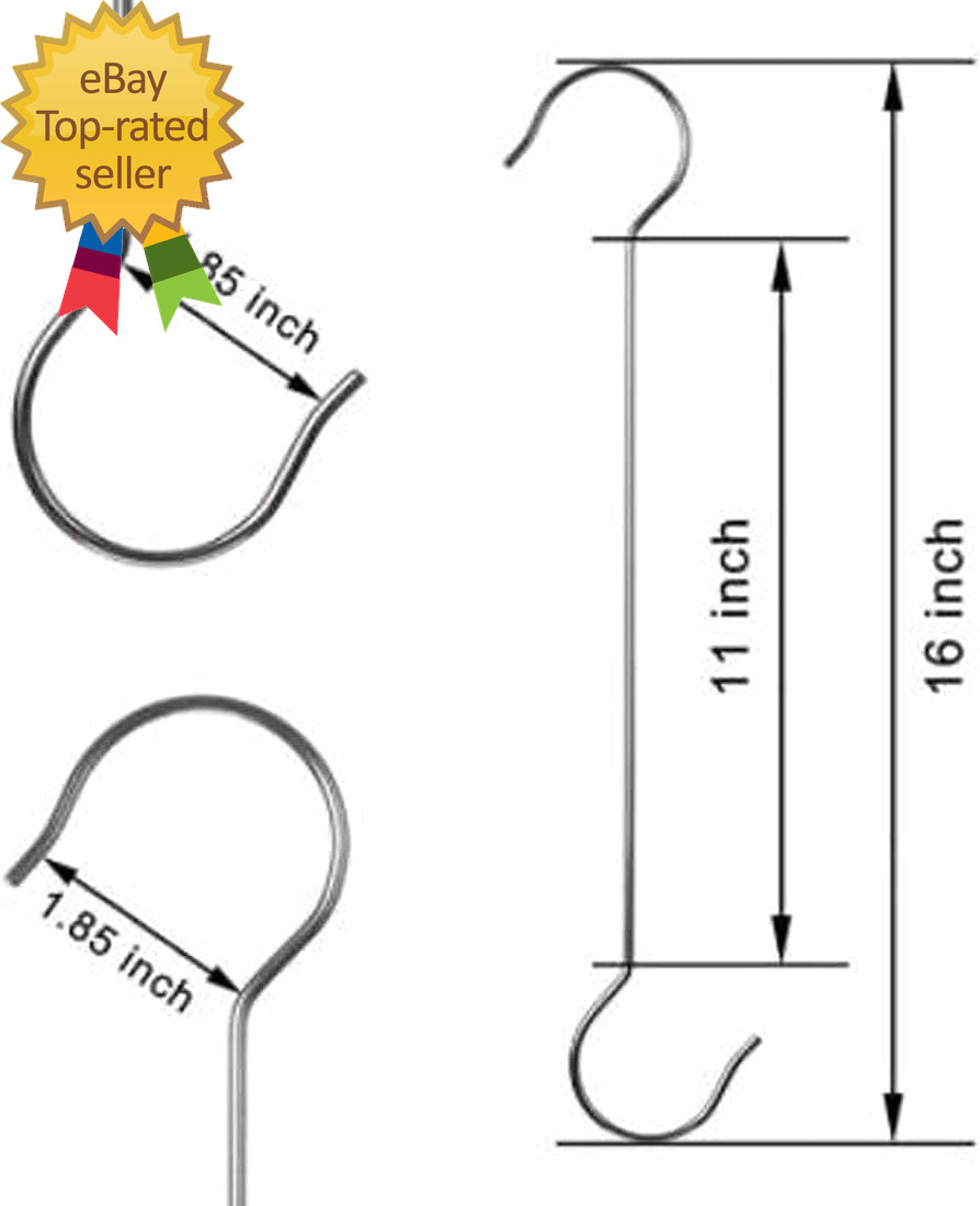 6 Pack 16 Inch Extra Large S Hooks Heavy Duty Plant Hanging Hook Long S Shaped