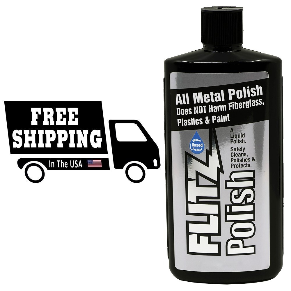 FLITZ Metal, Plastic & Fiberglass Polish 16oz/473ml Liquid Formula (SEE VIDEO)