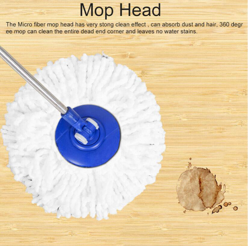 2-6 Pack Replacement Microfiber Mop Head Refill For Spin Mop 360° Easy Cleaning