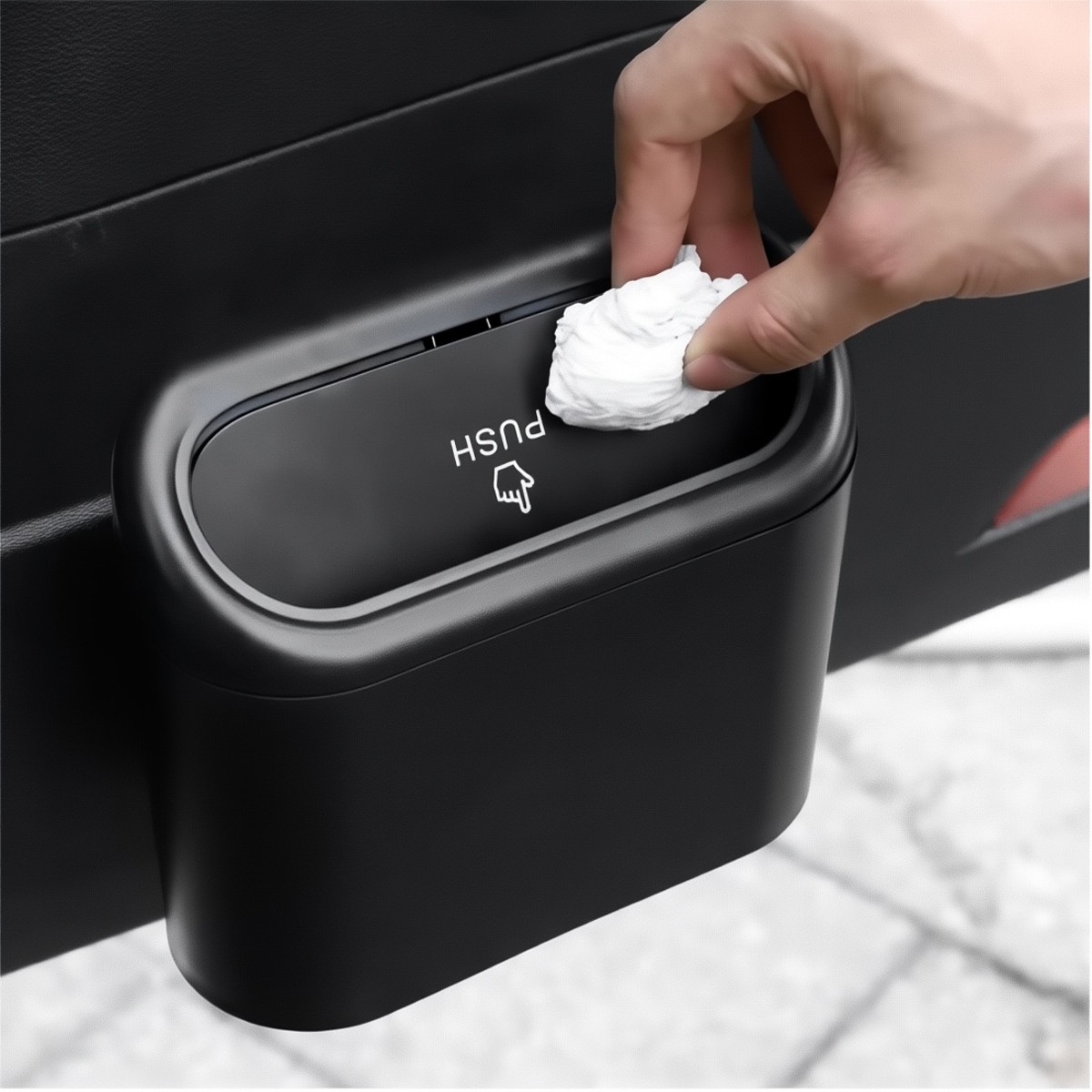 Portable Car Trash Can Garbage Bin Bag Organizer Vehicles Waste Waterproof Mini