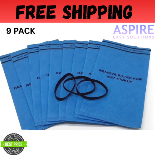 9 Pack Wet Dry Filter Bags for 2 – 2.5 Gallon Shop Vac Vacuum Stinger Craftsman